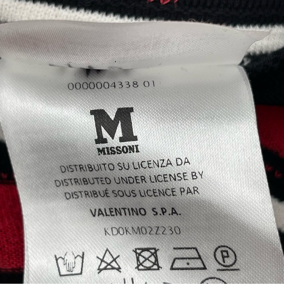 M by Missoni Women’s Sz 46 US 10 Petal Intarsia Knit Striped Halter Top Peplum - Picture 11 of 15